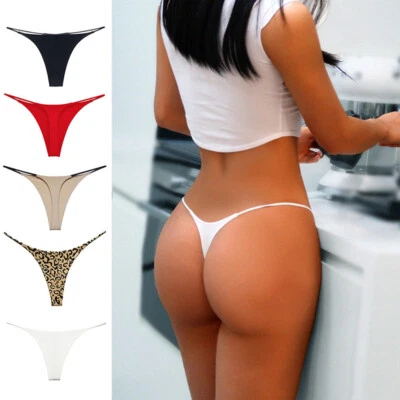 1-6 Pack Lot Womens Sexy Mini Panties Thong Micro G-String Bikinis Lingeries Set - Image 1 of 4