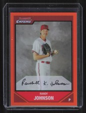 2007 Bowman Chrome Randy Johnson #72 Orange Refractor 01/25 