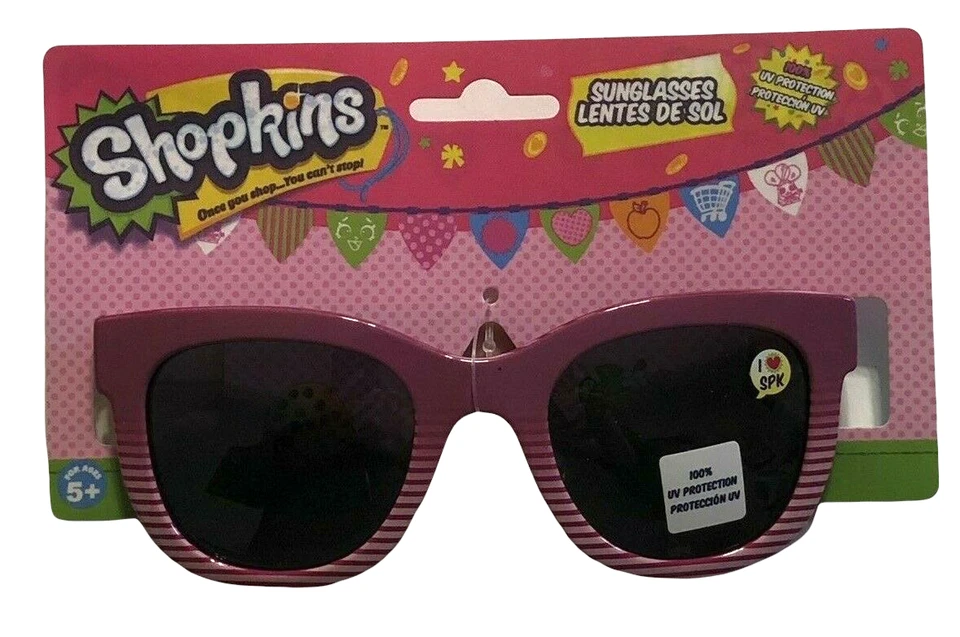 Shopkins Rosa Gafas de Sol Gafas de Sol Accesorio Protección UV Niñas Marco Moda Foto 1 de 4