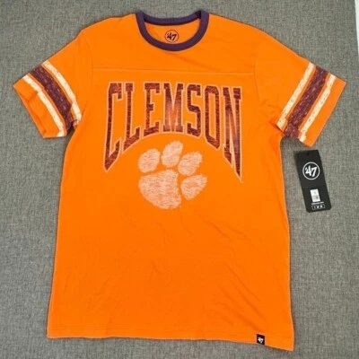 NOVO! Camisa 47 Clemson Tigers laranja NCAA fã manga curta pequena algodão $42 - Imagem 1 de 4