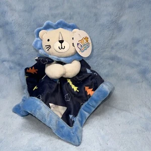 Bubbyboo blau Löwe Baum Print Plüsch Velours Baby Sicherheitsdecke - Bild 1 von 3