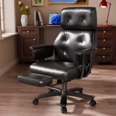 Silla de Oficina para Personas Pesadas Silla Ejecutiva Reclinable con Reposapiés 400lbs Foto 1 de 3