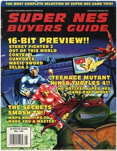 Super NES Buyers Guide Video Game Magazine May 1992 TMNT Street Fighter Zelda - Picture 1 of 2