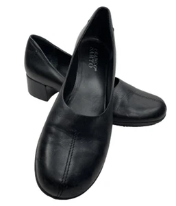 Franco Sarto Black Leather Pumps Women's 12M - Picture 1 of 7