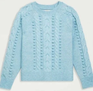 NUEVO CON ETIQUETAS LOFT Petite Suéter con Cable Texturizado para Mujer - Azul Bebé - Talla XXS Petite - Imagen 1 de 1