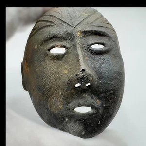 CAPULI Pre Columbian ART POTTERY Funeral Death 3" MASK Indigenous Narino Culture - Picture 1 of 24