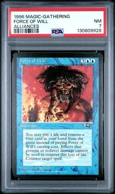 MTG Magic the Gathering Force of Will Alliances PSA 7 - Image 1 of 4