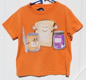 T-shirt top Peanut Butter Jelly PB&J ragazzi piccola M 5/6 Halloween scuola OFFERTA $24 - Foto 1 di 6
