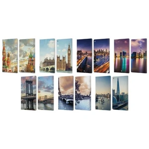 HEAD CASE DESIGNS CITY SKYLINES LEATHER BOOK WALLET CASE COVER FOR AMAZON FIRE - Picture 1 of 13