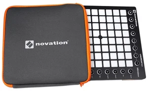 Compact Grey Orange Zip Case for Novation Launchpad S Launch Control XL - Picture 1 of 5