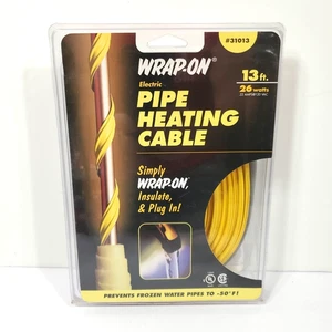 Wrap-On 31013 Electric Pipe Heating Cable 13 ft 26 Watts; plug in; Brand New - Picture 1 of 3