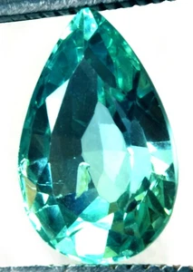 12.65 Cts. Natural Ceylon Green Sapphire Pear Shape Certified Gemstone - Picture 1 of 2