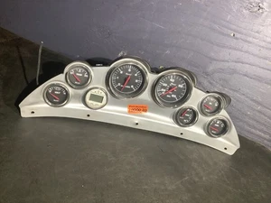 Faria (Silver) Dash Panel + 7 Gauges +Faria Depth Sounder Assy. - Picture 1 of 15
