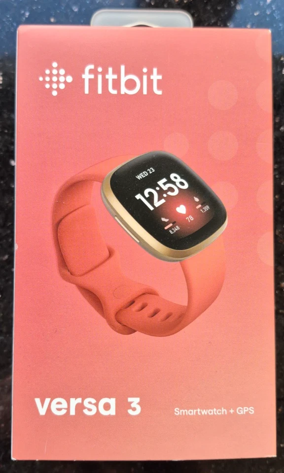 Fitbit Versa 3 - 40 mm - Aluminiumgehäuse - komplett mit Ladegerät und OVP - Bild 1 von 2