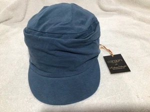 NWT Women’s Cardani Headwear Light Blue Pleated Baseball Cap Hat - Picture 1 of 4