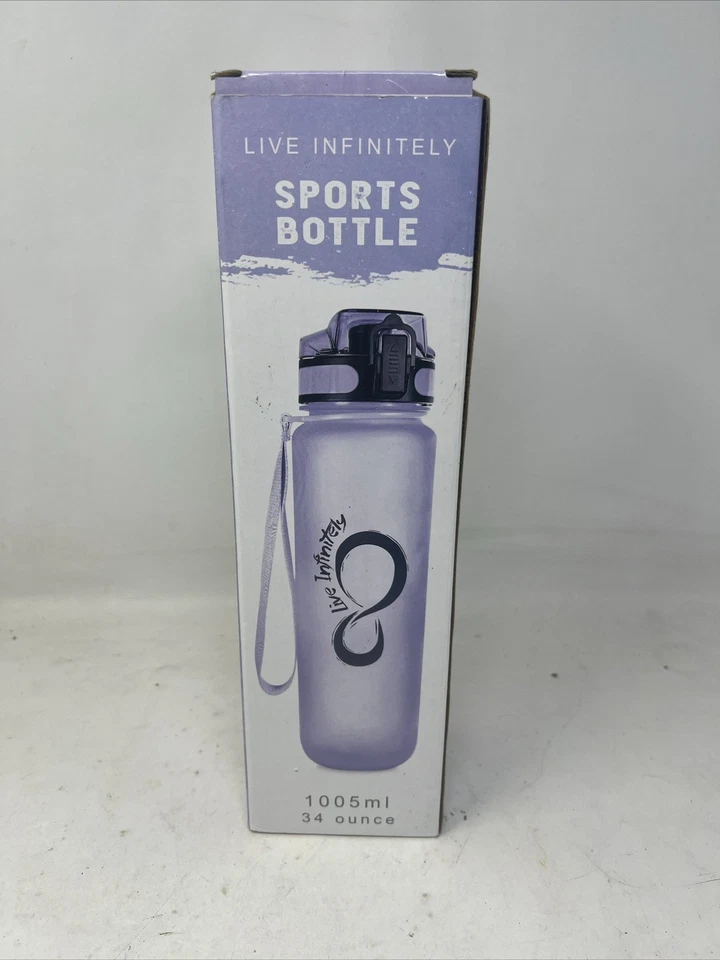 Live Infinitely 34 oz Fruit Infuser Water Bottle Time Marker Blender Ball Purple - Image 1 of 1