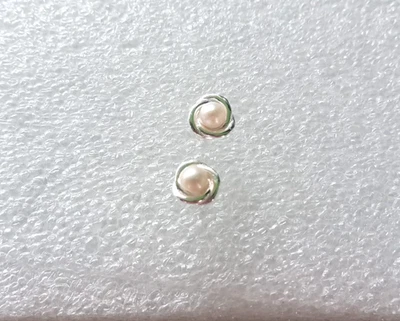 925 sterling silver 3mm pearl stud earrings - Image 1 of 4