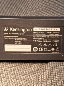 Kensington K33404 Notebook Power Adapter 90w w/ USB Power Port P/N 420-0004-00 - Picture 1 of 10