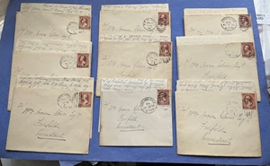 LOTE X9 CARTAS MULTIPÁGINA 1884 NY/PA A FAIRFIELD CT JUDGE GLOVER! - Imagen 1 de 3