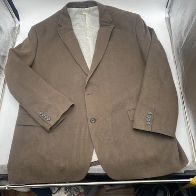 Blazer Lauren Ralph Lauren Para Hombres 50R Marrón Abrigo Deportivo Forro a Cuadros BOTÓN FALTANTE Foto 1 de 4