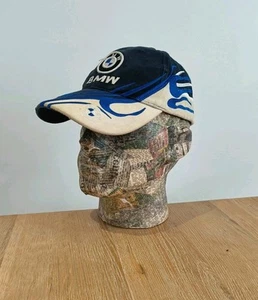 Gorra trasera BMW Vintage Racing correa talla única diseño ondulado azul - Imagen 1 de 7