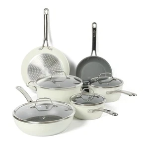 Kitchen Essentials 10 Piece PFA Free Non-Toxic Titanium Ceramic Nonstick Inte... - Picture 1 of 6