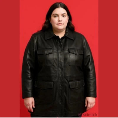 Abrigo de coche Shelby de cuero negro con cuatro bolsillos para hombre XXXL 3XL Foto 1 de 4