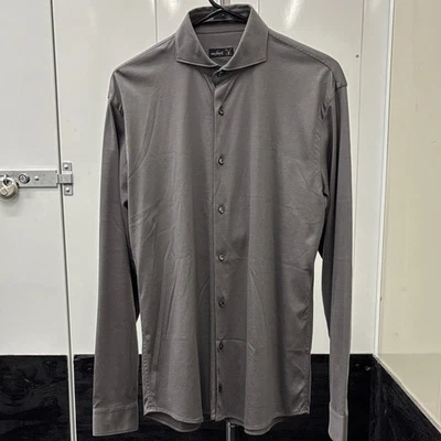 NWT Van Laack Gray Button-Up Shirt swiss cotton Size S - Image 1 of 4