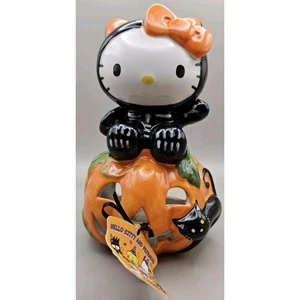 Hello Kitty HK Skeleton On Halloween Pumpkin Blue Sky - Picture 1 of 6