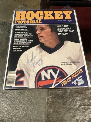 Revista Beckett firmada por Mike Bossy de los New York Islanders Foto 1 de 4