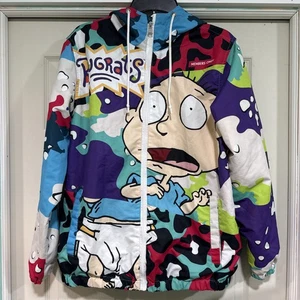 Rugrats All Over Windbreaker Jacket Adult Small Members Only X Nickelodeon - Picture 1 of 5