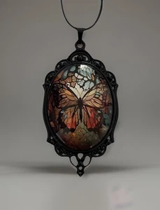 Collar camafeo cabujón mariposa estilo vintage - Nuevo - Imagen 1 de 5