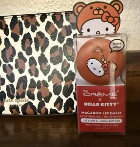 BADDIE BUNDLE: Kate Spade Madison Leopard Chain Bag NWT w/ Hello Kitty Lip Balm - Picture 1 of 4