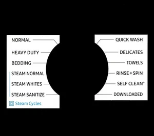 Samsung Washer Sticker Label - for Model WF45B6300AW Control Panel - Waterproof - Picture 1 of 2