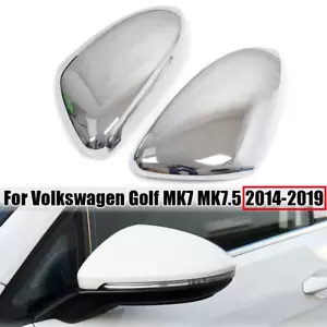 Wing Mirror Cover Caps Casing ABS Chrome For VW Golf Mk7 Mk7.5 GTI 2014-2019 - Picture 1 of 6