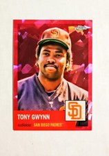Tony Gwynn 2022 Topps Chrome #146 Platinum RED ATOMIC Refractor 014/100 H4