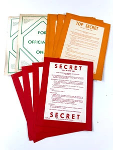 vtg Lot US Military Top Secret Official Only Cover Pages confidentiality Vietna - Picture 1 of 6