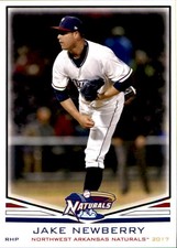 2017 Northwest Arkansas Naturals Grandstand #19 Jake Newberry San Diego CA Card
