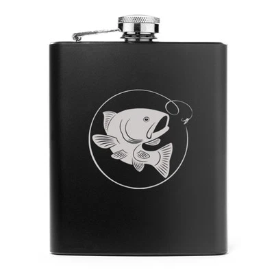 Frasco de licor de cadera de acero inoxidable de 7 oz para pesca con mosca Foto 1 de 4