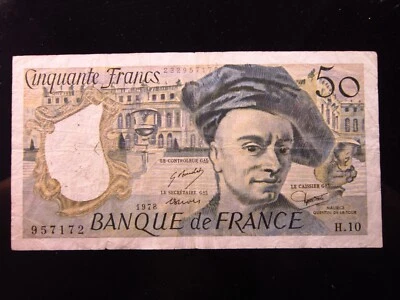 France 50 Francs 1978 P152 7172a8h Banque Francaise Banknote Money - Image 1 of 2