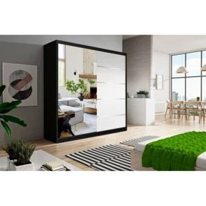 Modern design Perfect interior Wardrobe VISTA 05 mirror 2 sliding door 150cm - Picture 1 of 17