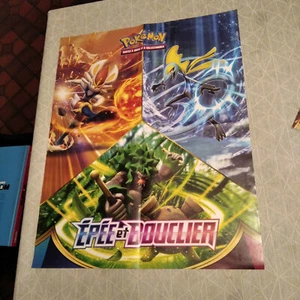 POSTER / Play Mat 60cm Card POKEMON - Sword and Shield - Very Good Condition - Picture 1 of 3