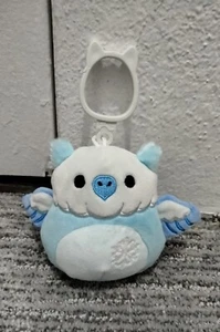 Squishmallow 3,5" Duane The Snow Griffon Clip On Keychaun Holiday - Photo 1/2