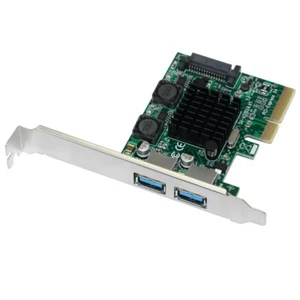 USB 3.1 PCI Express Card 2-Ports Superspeed 10Gbps Raiser Adapter PCI-E 3.0 X4 - Picture 1 of 3
