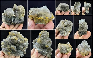 Fluoritproben Menge natürliche lila blau kubische Formation Kristalle 2,4 kg 11 Stck. - Bild 1 von 12