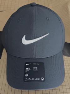 Nike Dri Fit Schlägermütze strukturiert Swoosh Erwachsene Golfmütze grau Größe M/L FB5625-070 - Bild 1 von 8