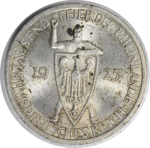 1925 A Germany - Weimar 3 Mark KM46 UNC Uncertified #215 - Picture 1 of 2