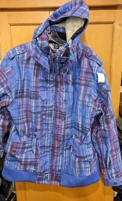 Chaqueta Oakley para mujer azul claro púrpura esquí nieve Rmvble capucha talla grande doble cremallera Foto 1 de 4