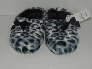 MIXIT -  PLUSH BOOTIE SLIPPER - MEDIUM - 1 PAIR - CHEETA(RM2-BLK-SL4) - Picture 1 of 6