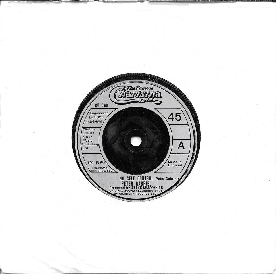 PETER GABRIEL  No Self Control / Lead A Normal Life  UK Import 45 - Image 1 of 1